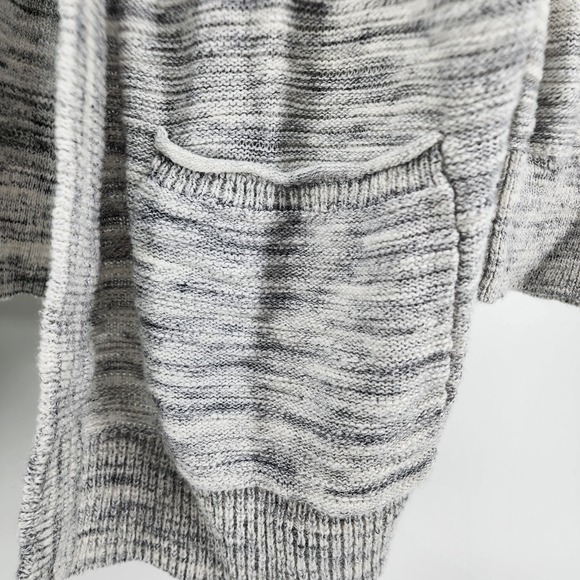 Sonoma Women's Plus Size 1X Slub Knit Gray Space Dye Cardigan Sweater Layer Fall - Picture 12 of 12